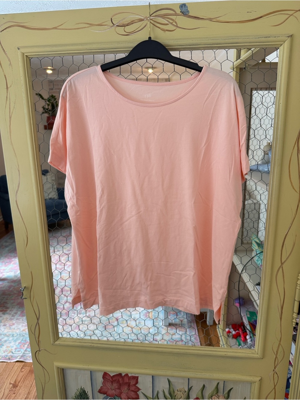 J. Jill Soft Pink Short Sleeve Crew Neck Tee